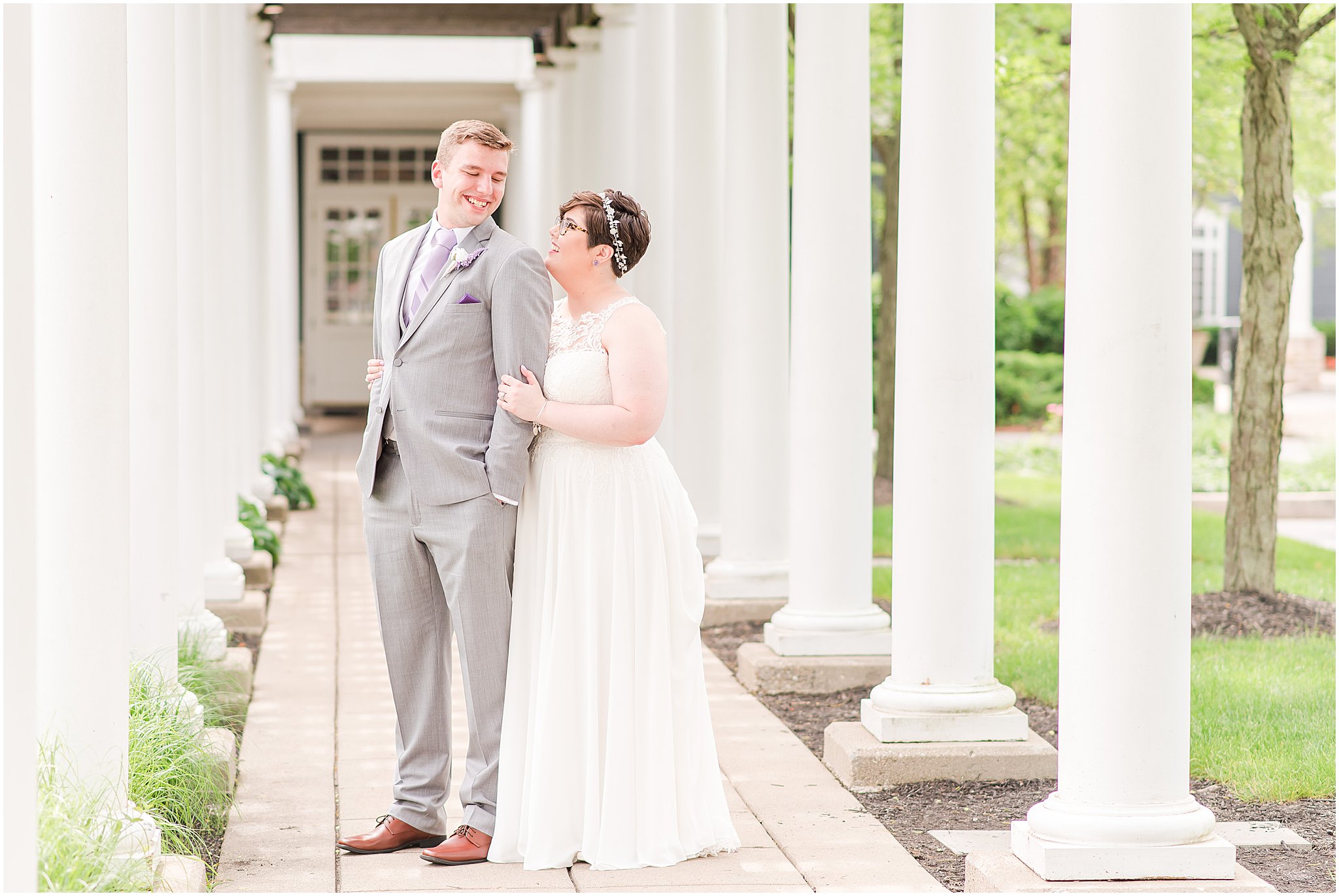 Wedding Hawthorns Country Club Fishers, IN Bride and Groom Portraits