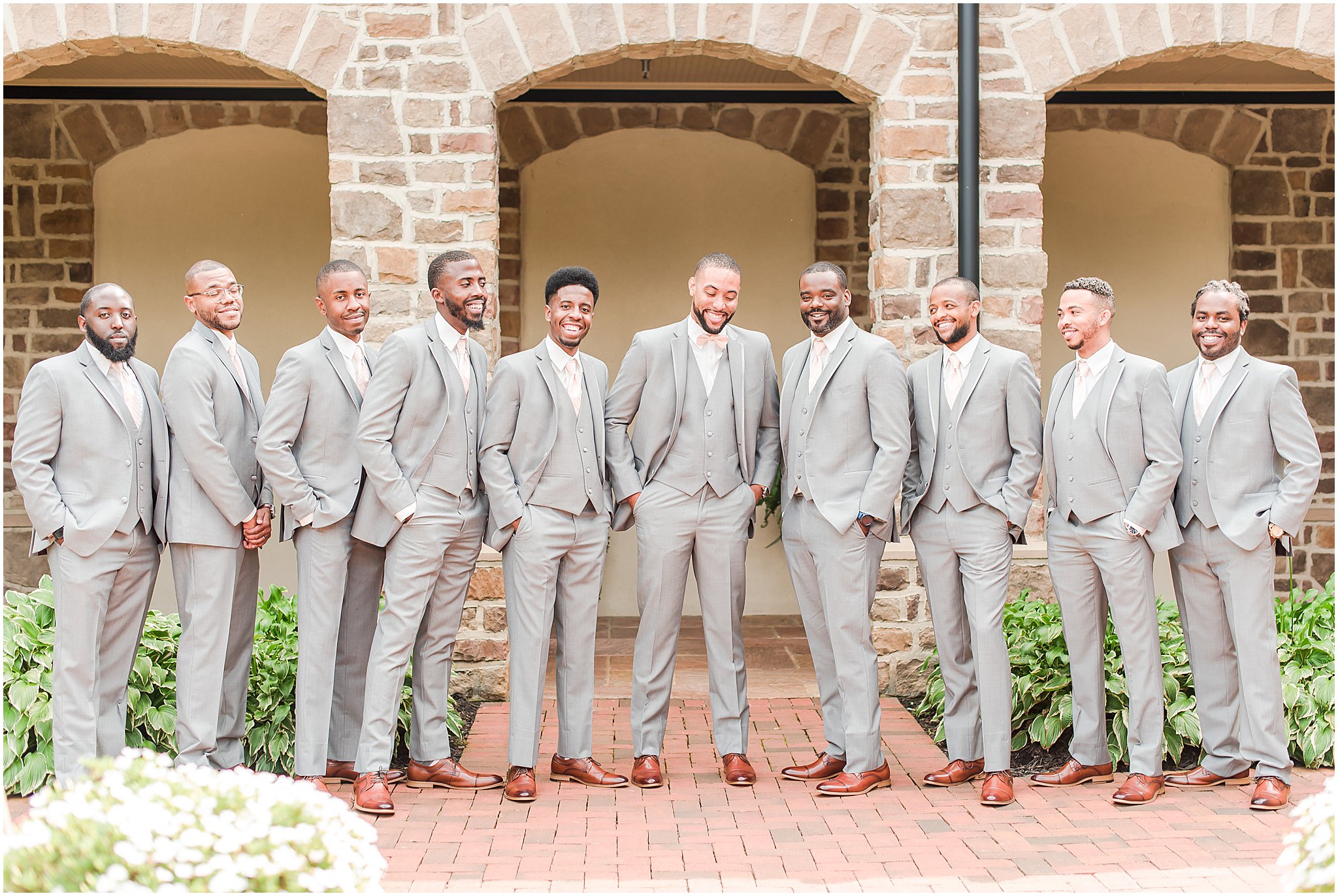 Groom and groomsmen portraits at the Pinnacle Golf Club in Grove City, OH | Courtney Carney Photography
