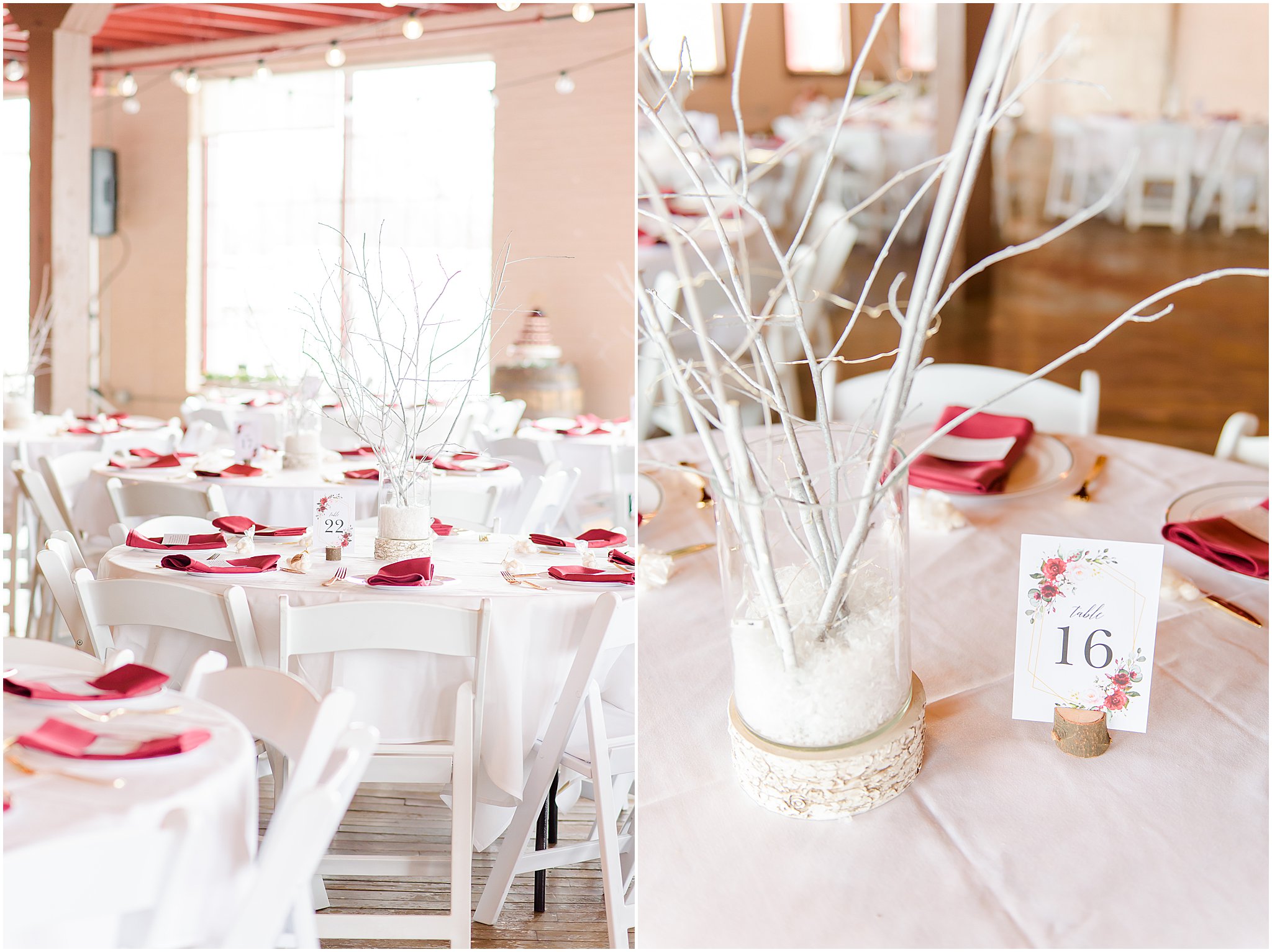 Berry and White wedding Coppes Commons Wedding