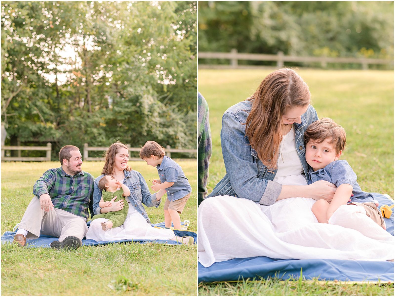 Family tickle fight Cool Creek Park family session