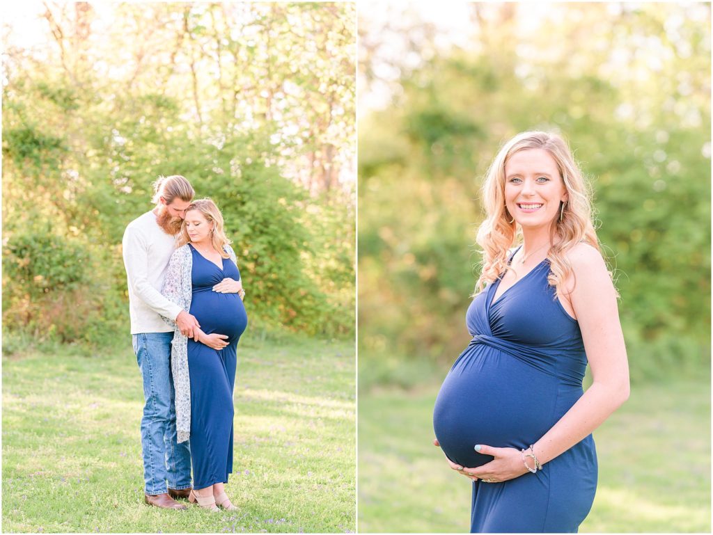 Couple cradling baby bump Province Park Maternity Session