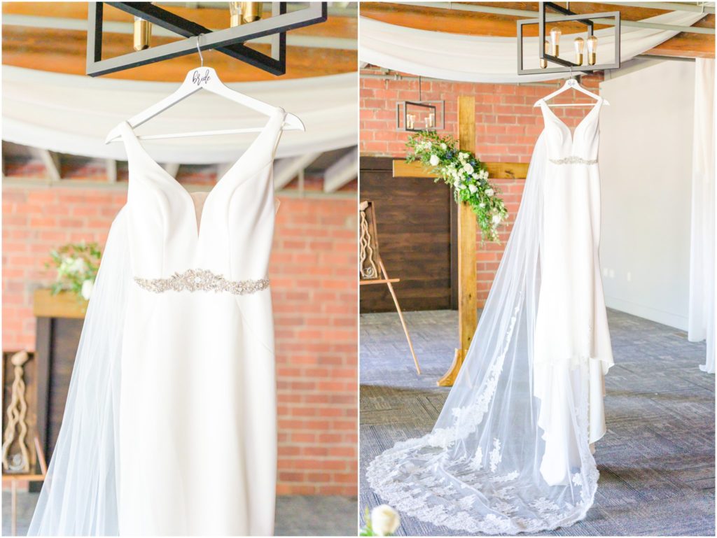 Dress and cathedral veil Garment Factory wedding