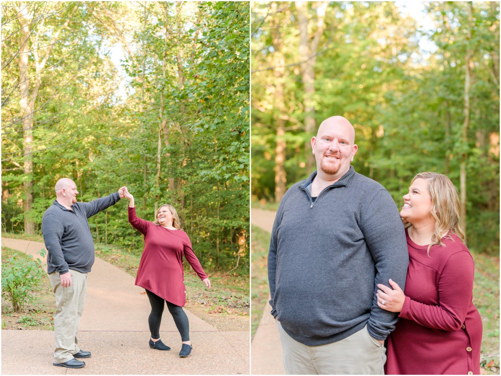Twirling Lincoln State Park engagement session