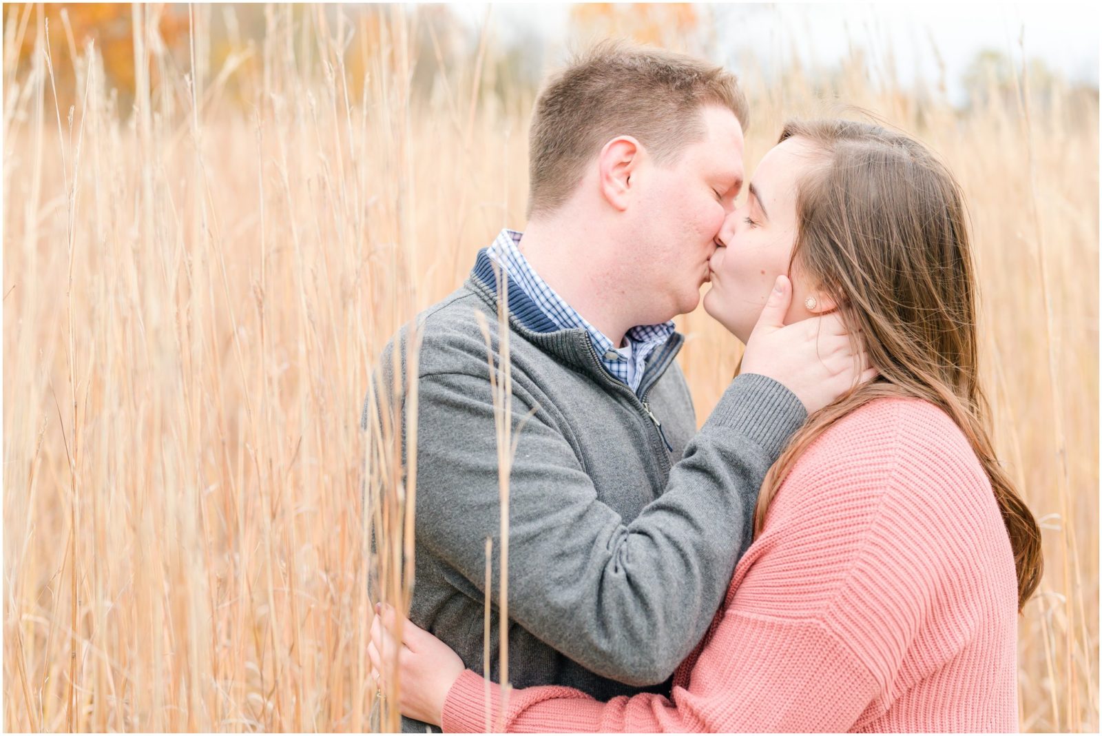Dip kiss Fort Harrison State Park engagement session