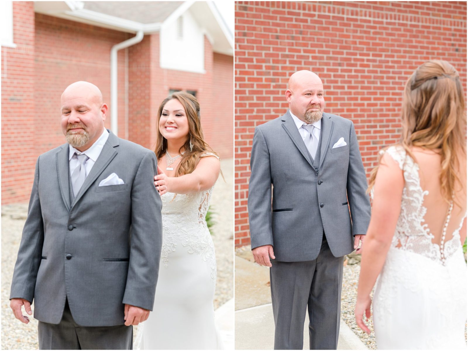 Father Daughter First Look Mt Gilead Church wedding
