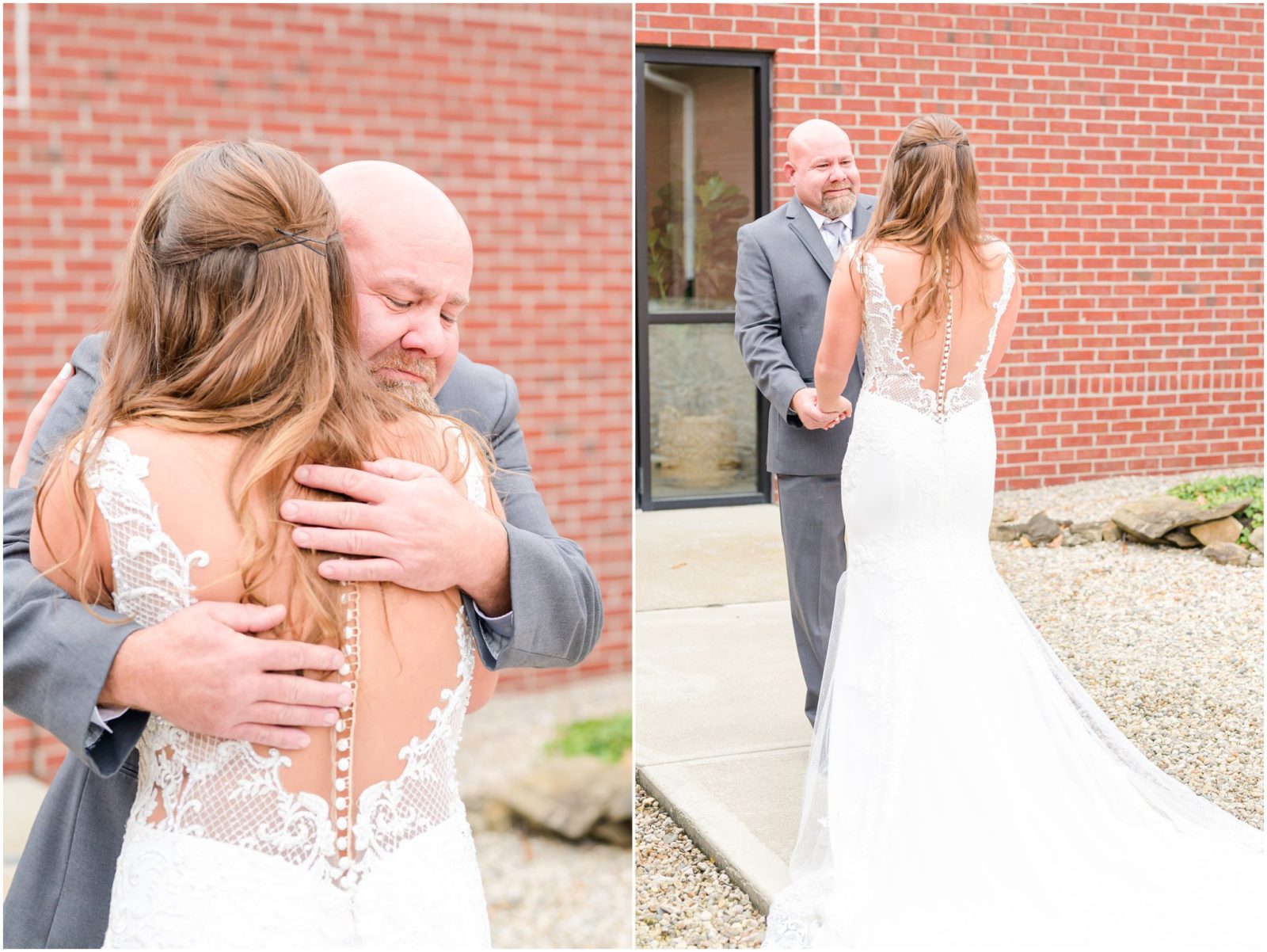 Father Daughter First Look Mt Gilead Church wedding