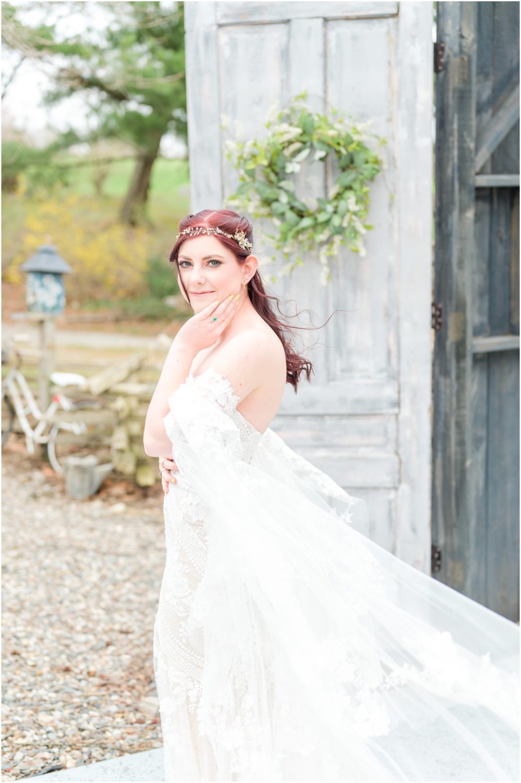 Bridal portraits Red Barn Acres Wedding