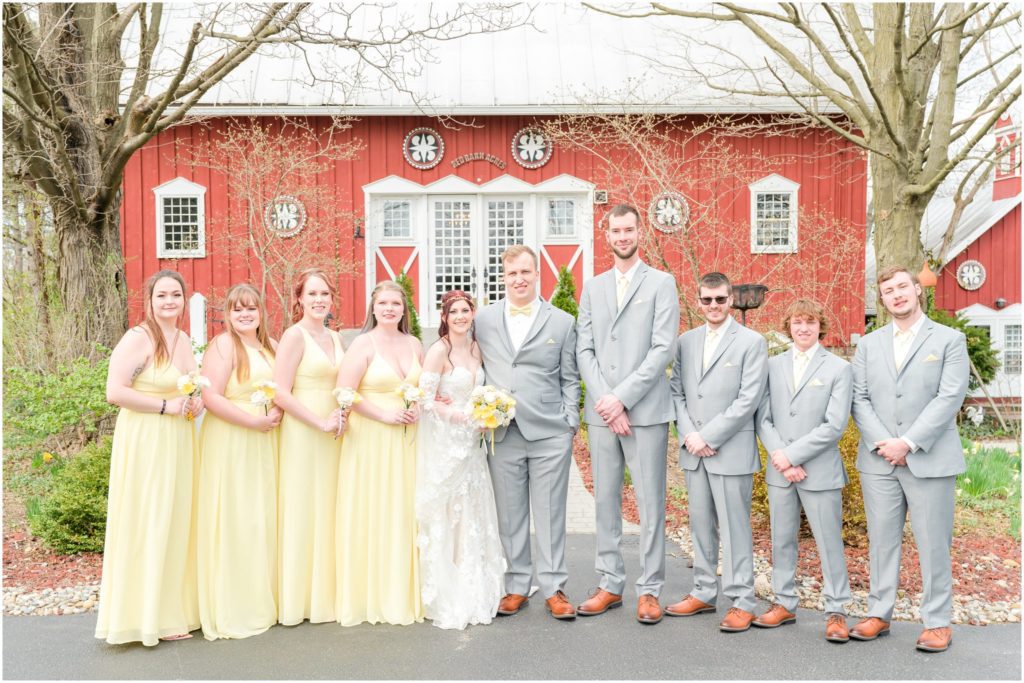 Bridal party photo Red Barn Acres Wedding