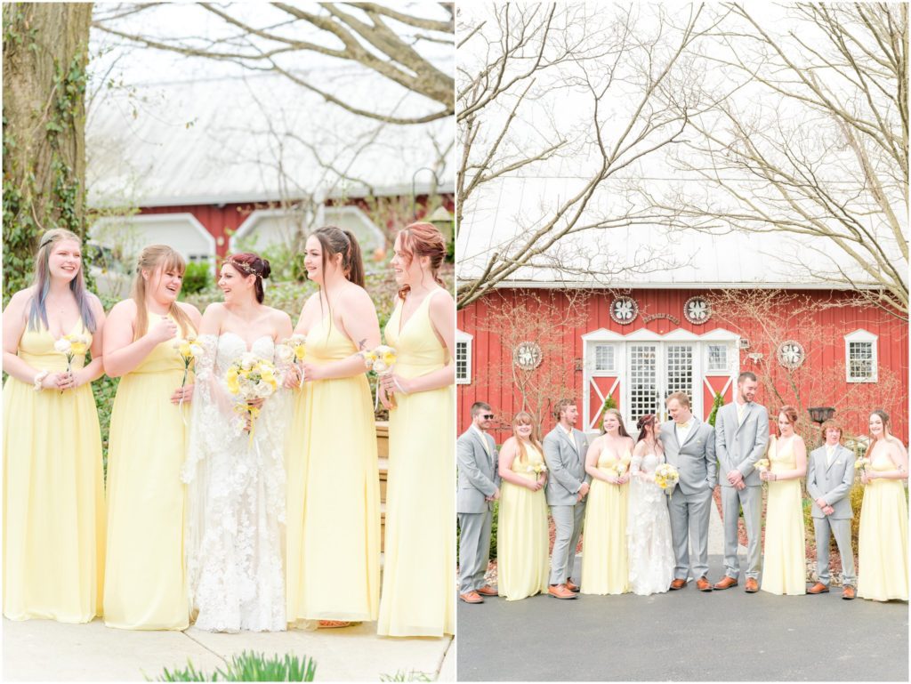 Bridal party photos Red Barn Acres Wedding