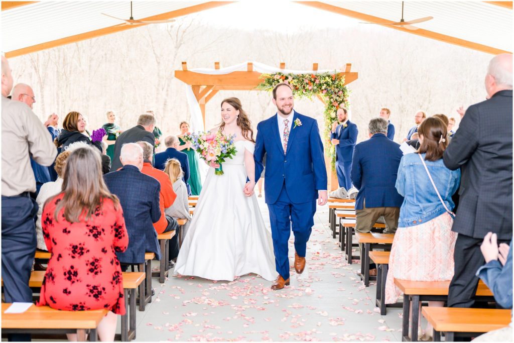 Recessional photo The Wilds Venue spring wedding