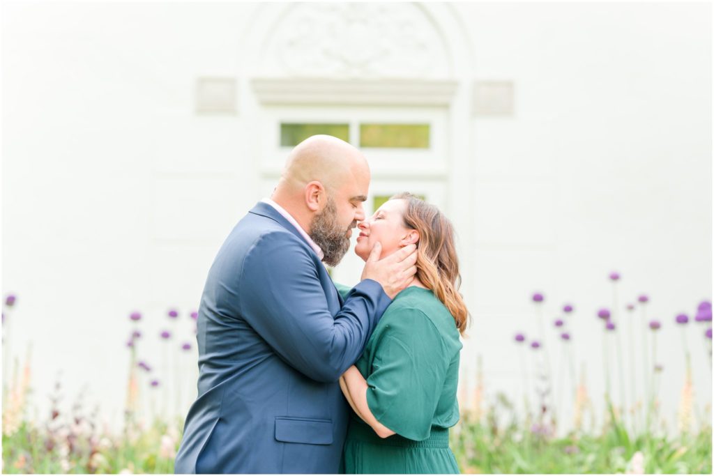 Dip kiss Newfields engagement session
