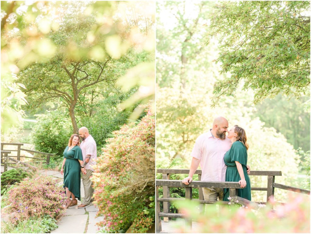 Couple nose to nose Newfields engagement session