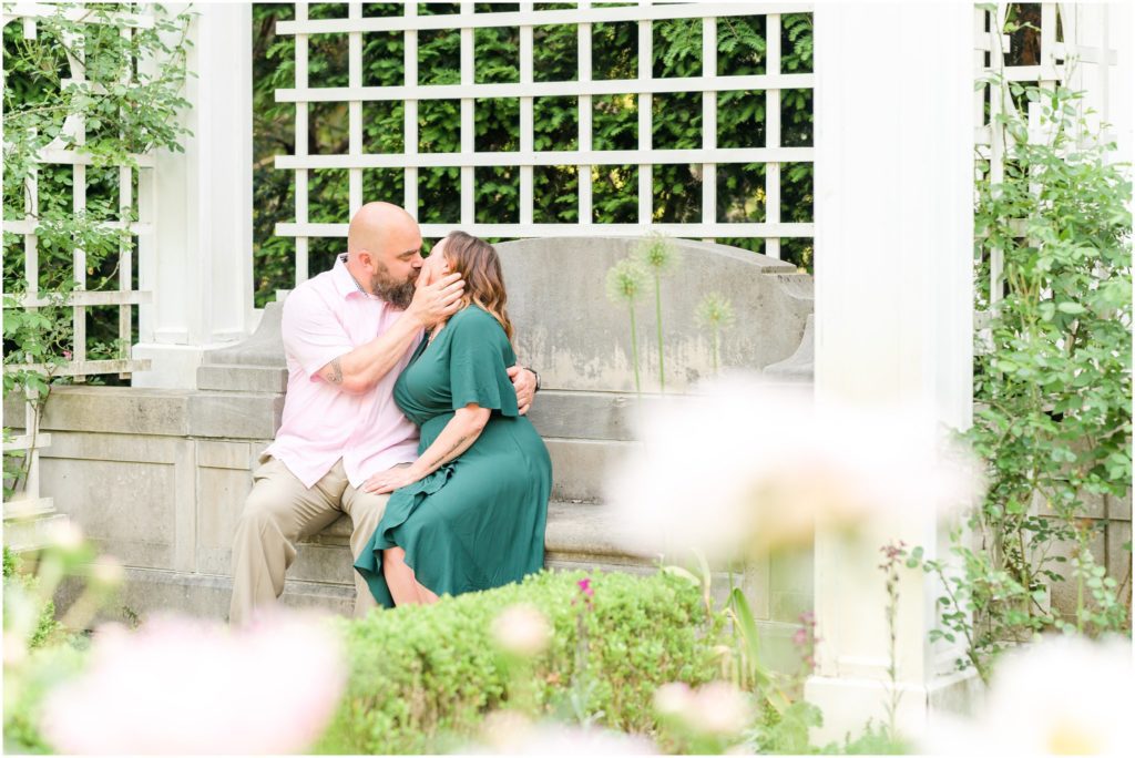 Kiss Newfields engagement session