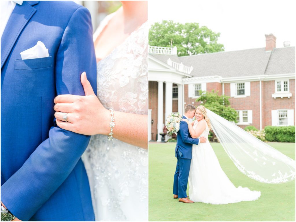 Bride and groom photos Paoli Indiana Spring Wedding At Pete Dye Golf Course