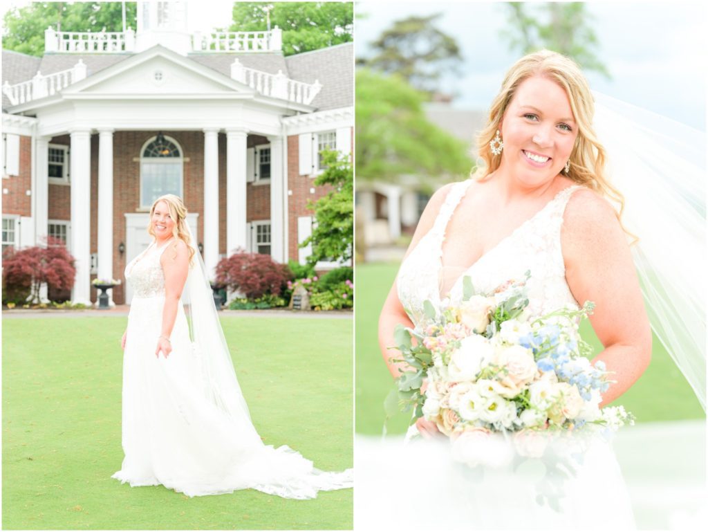 Bridal portraits Paoli Indiana Spring Wedding At Pete Dye Golf Course