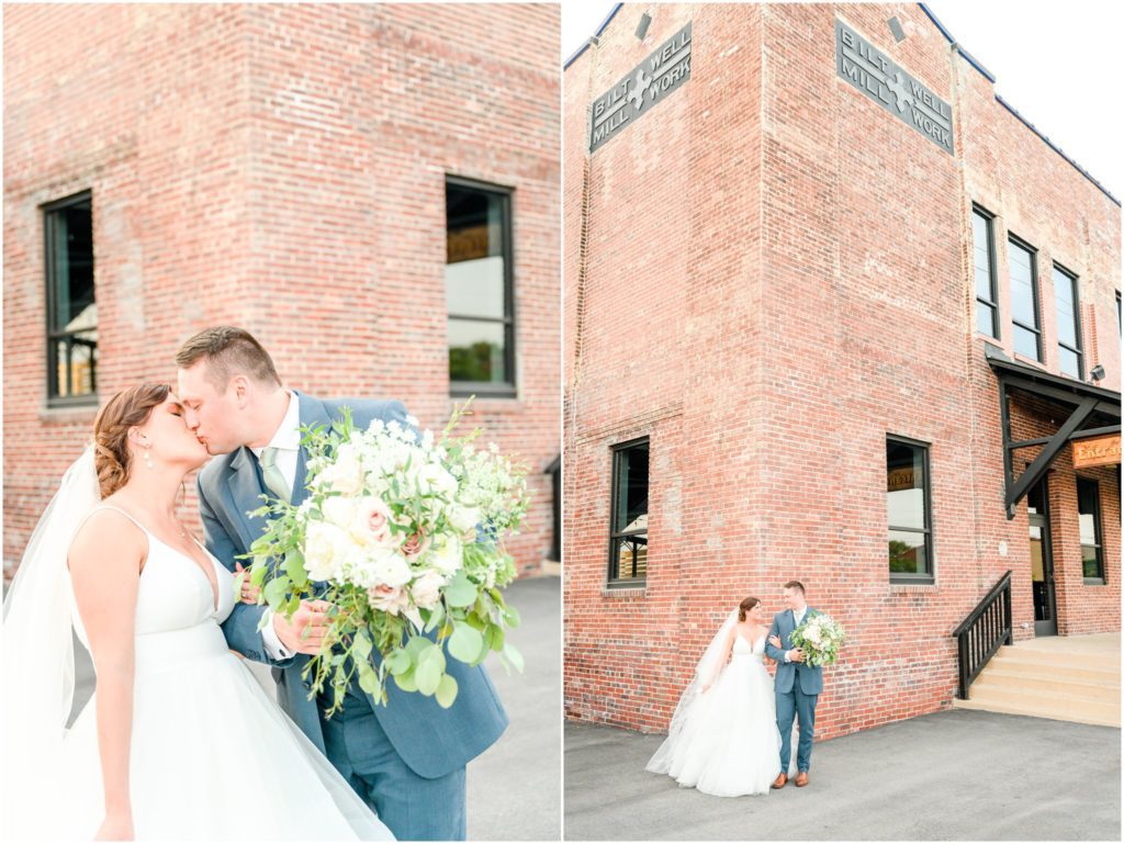 Dip kiss Biltwell Event Center wedding