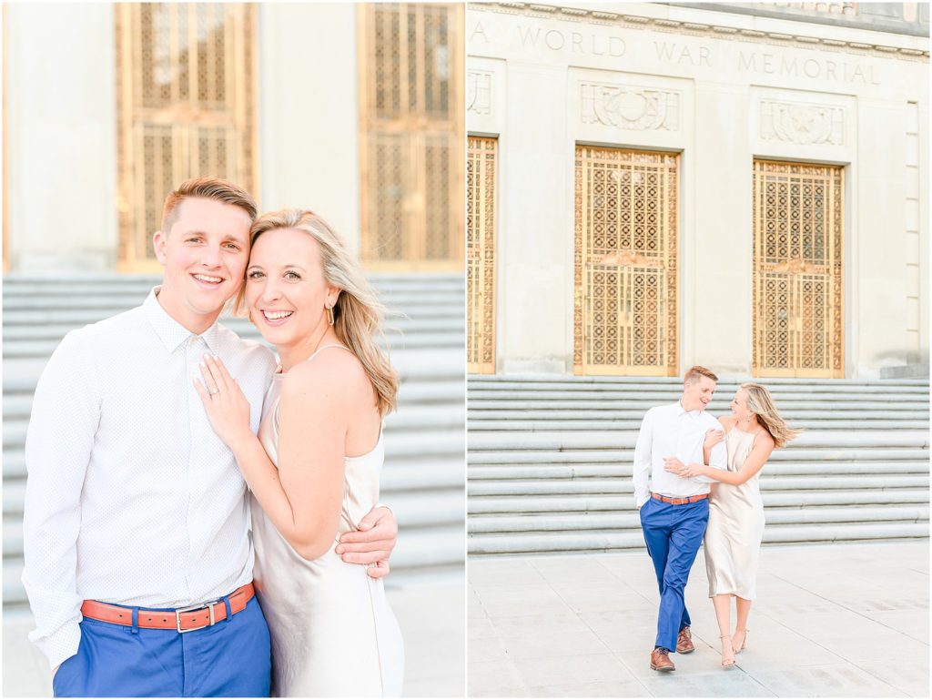 Monument Circle and Indiana War Memorial engagement session