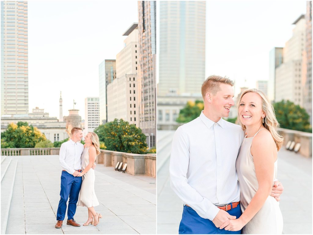 Monument Circle and Indiana War Memorial engagement session