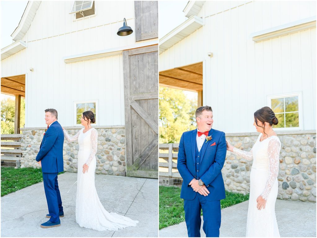 Wild Blackberry Farms bride and groom First Look photos