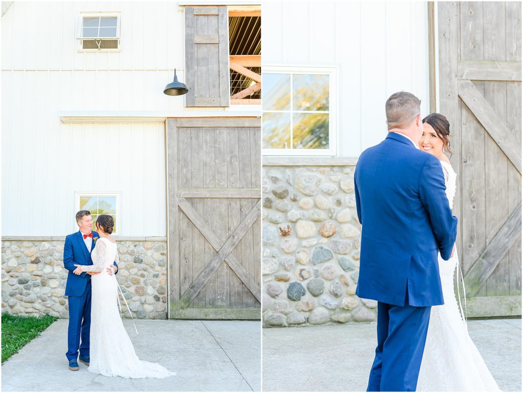 Wild Blackberry Farms bride and groom First Look photos