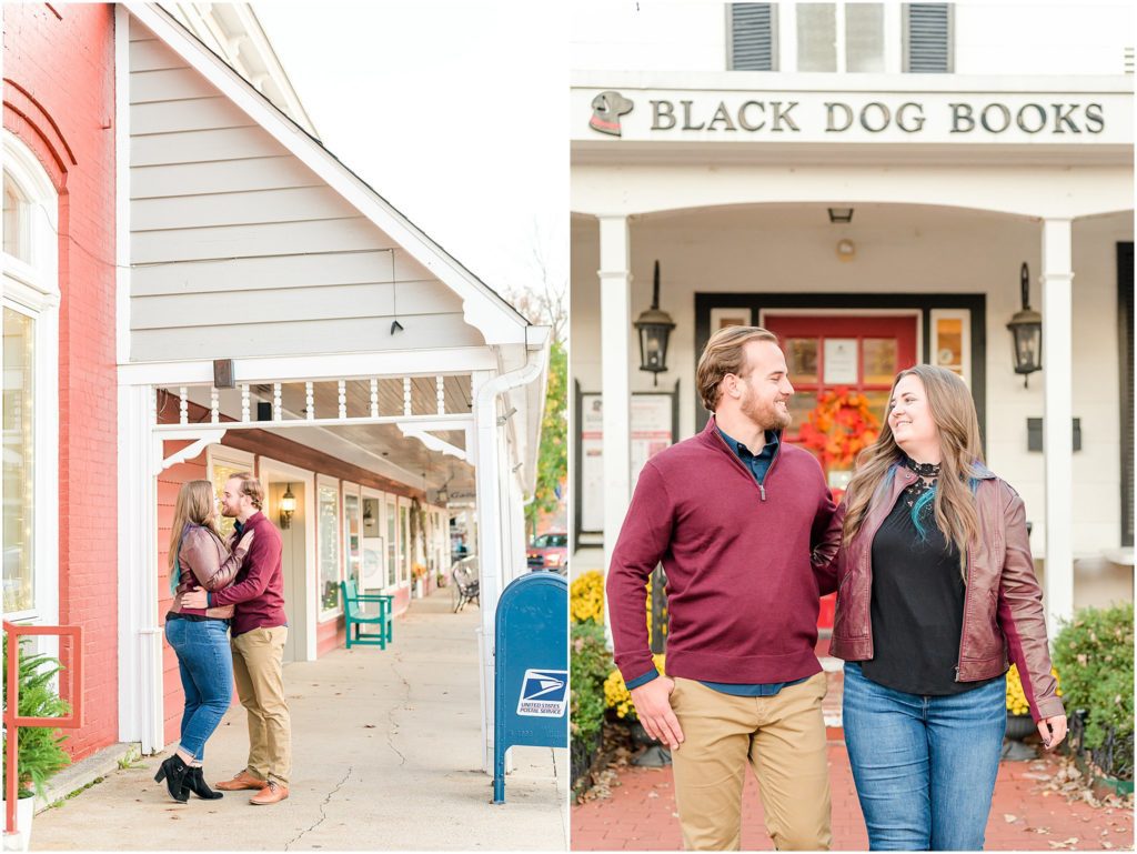 Downtown Zionsville engagement session
