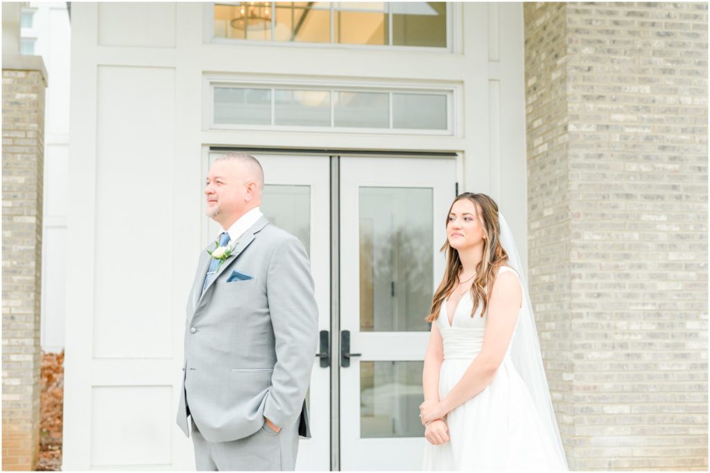 Father daughter First Look Iron & Ember Events wedding