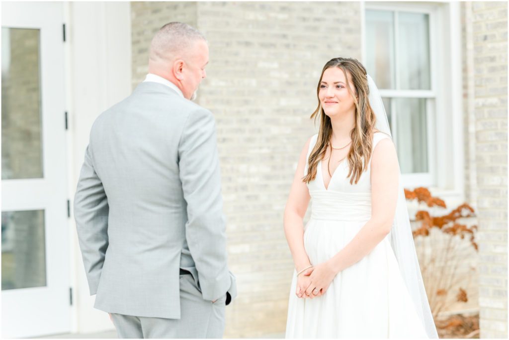 Father daughter First Look Iron & Ember Events wedding