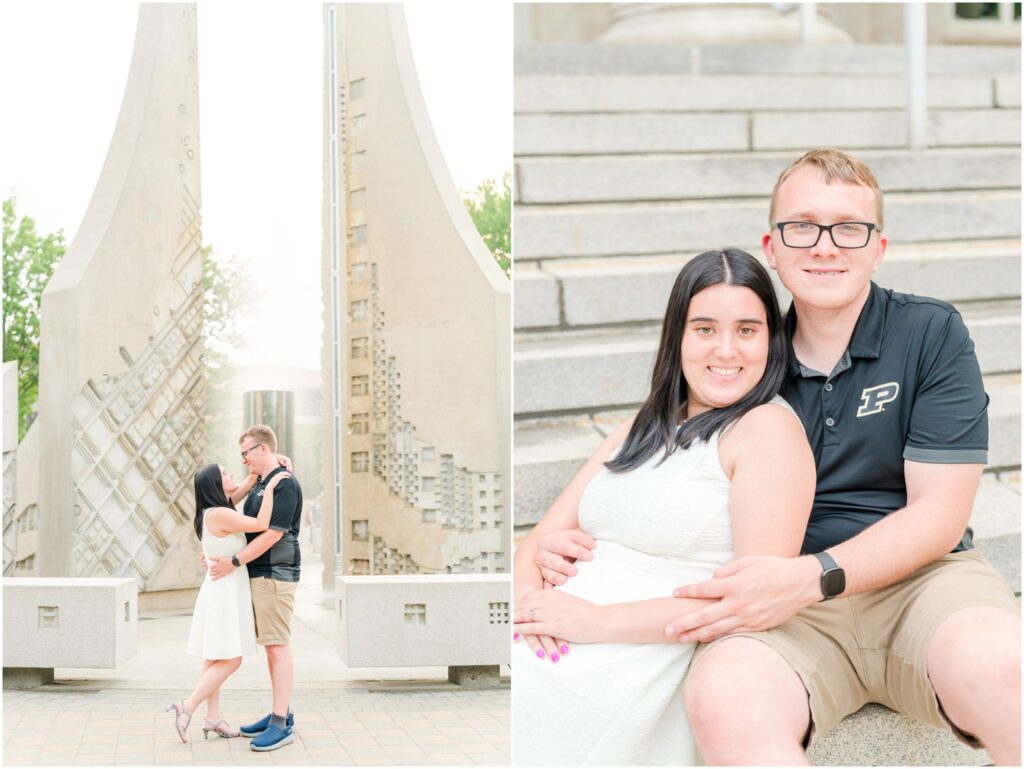 Engagement photos at Purdue University