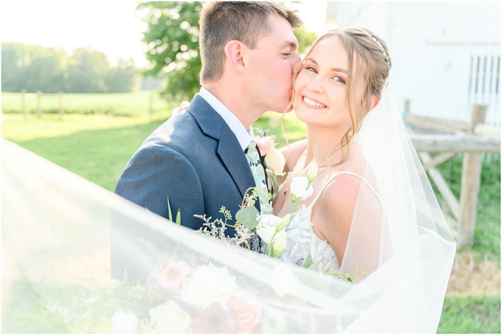 Bride and groom pictures Blossom Barn Venue wedding