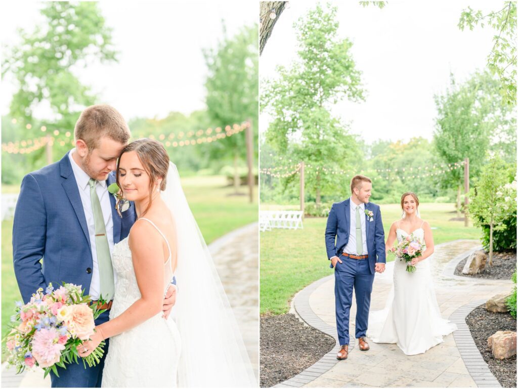 Bride and groom pictures Mustard Seed Gardens wedding