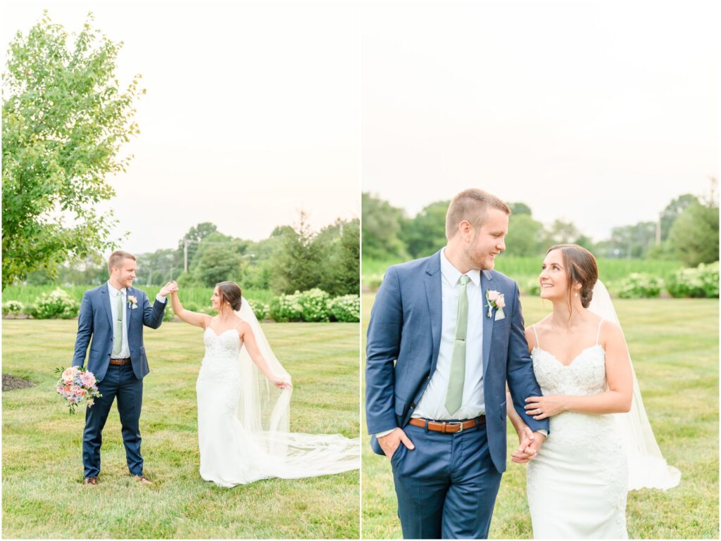 Bride and groom pictures Mustard Seed Gardens wedding