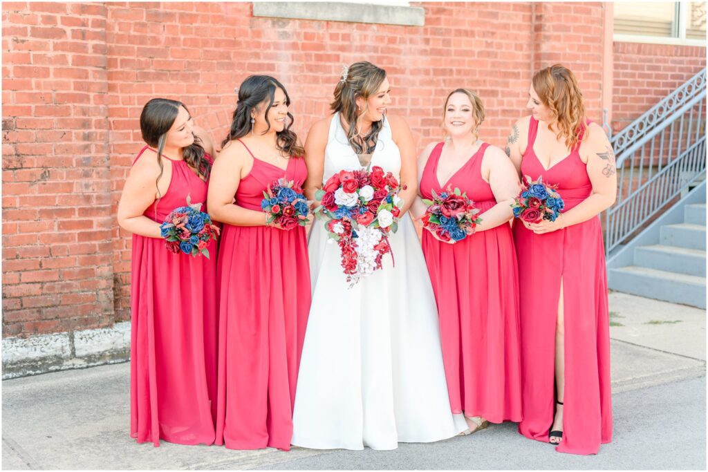 Bridesmaids pictures Mill Top fall wedding