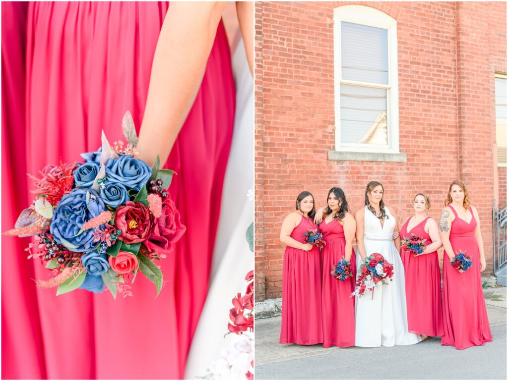 Bridesmaids pictures Mill Top fall wedding