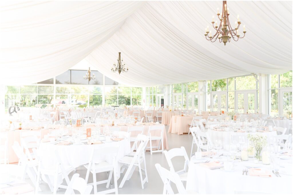 Reception decor Ritz Charles Garden Pavilion Wedding