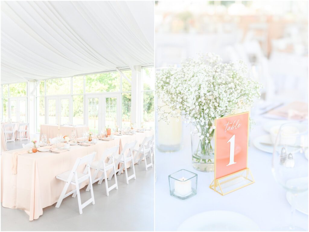 Reception decor Ritz Charles Garden Pavilion Wedding