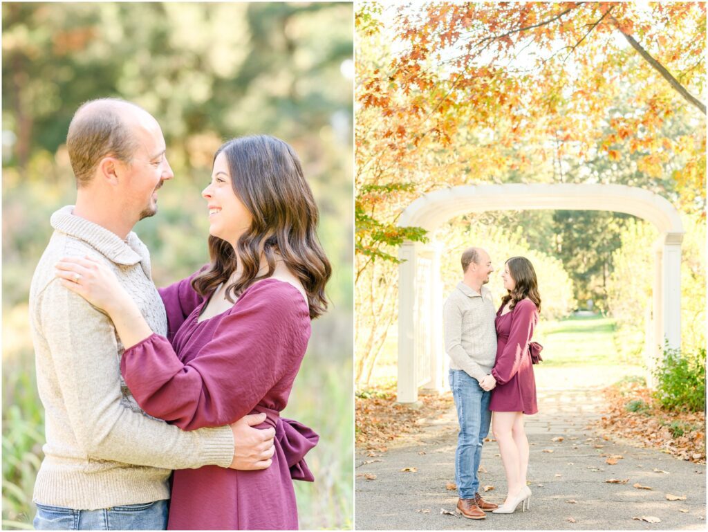 Newfields fall engagement session