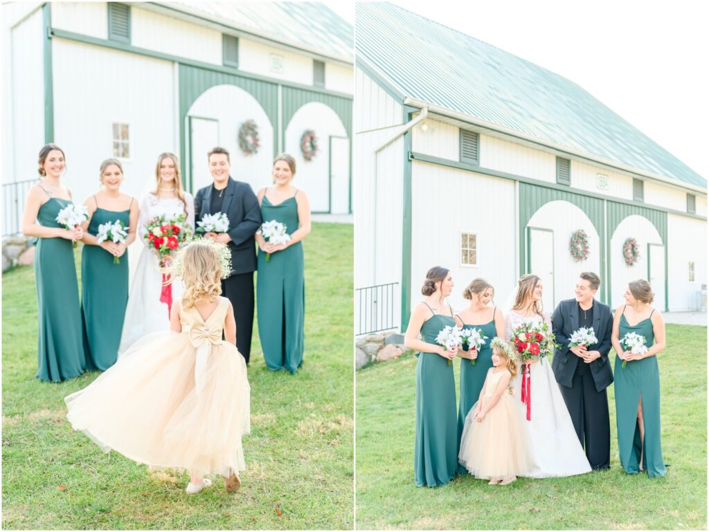 Bridesmaid pictures The Legacy Barn wedding