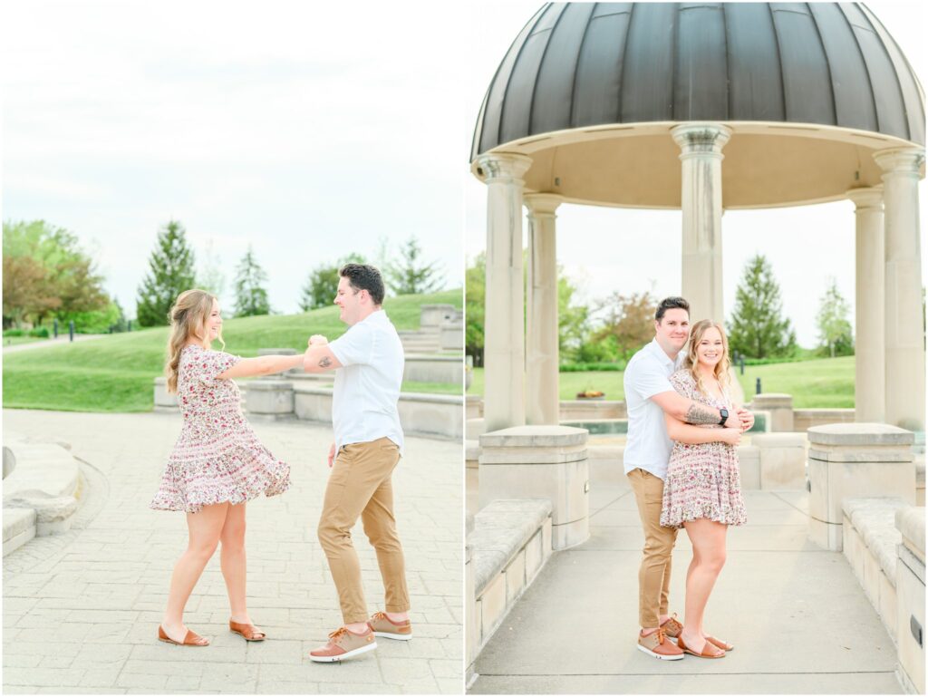 Coxhall Gardens spring engagement session