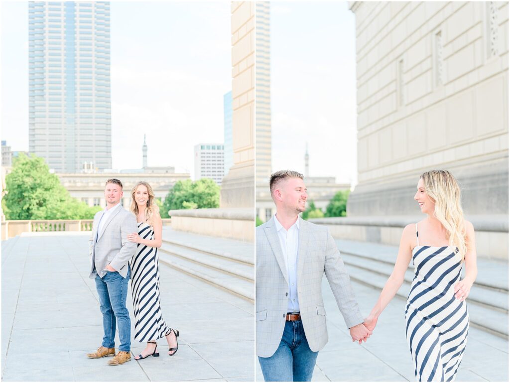Indiana War Memorial + Monument Circle Engagement Session