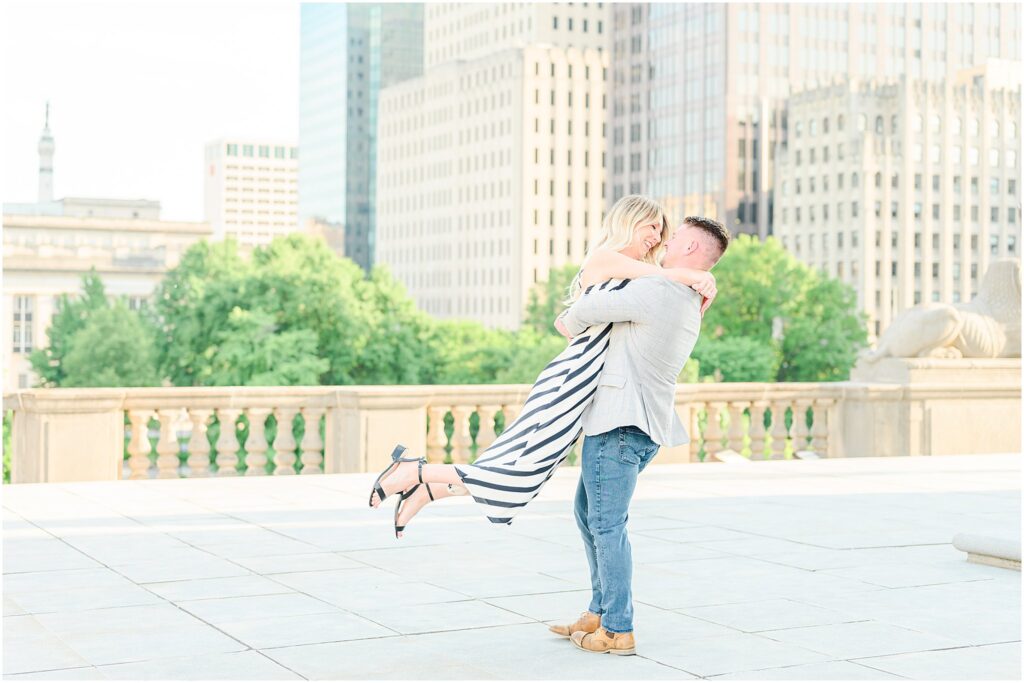 Indiana War Memorial + Monument Circle Engagement Session