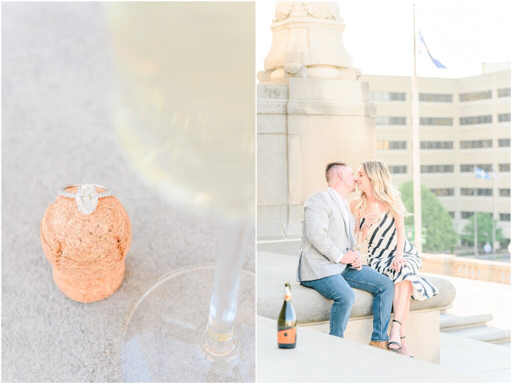 Indiana War Memorial + Monument Circle Engagement Session