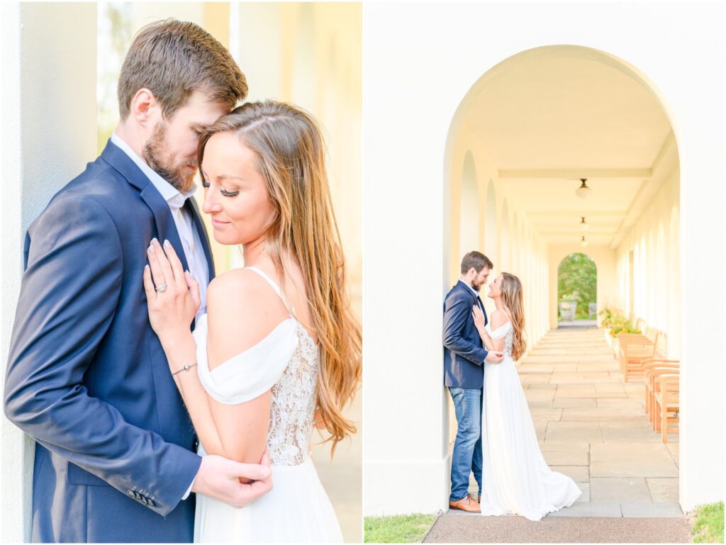 Newfields spring engagement session