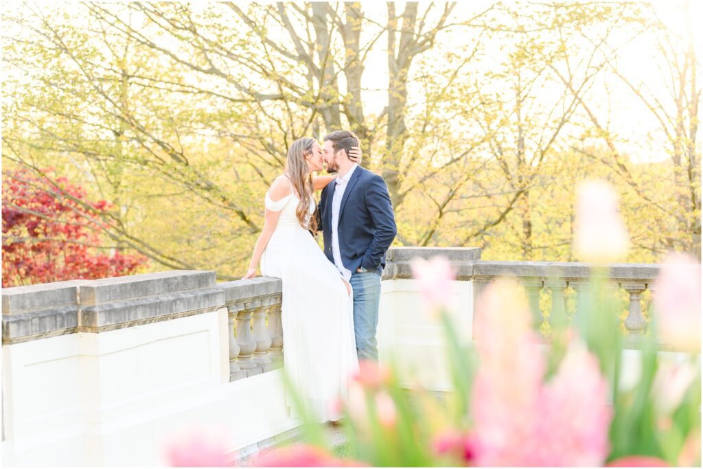 Newfields spring engagement session