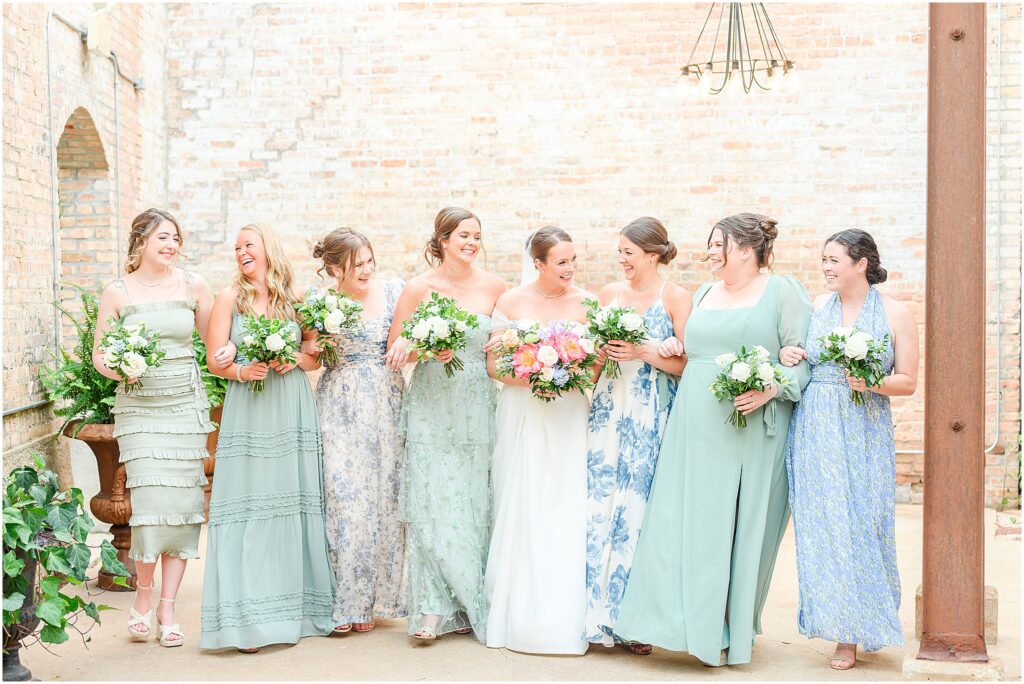 Blumen Gardens wedding bridesmaids photos