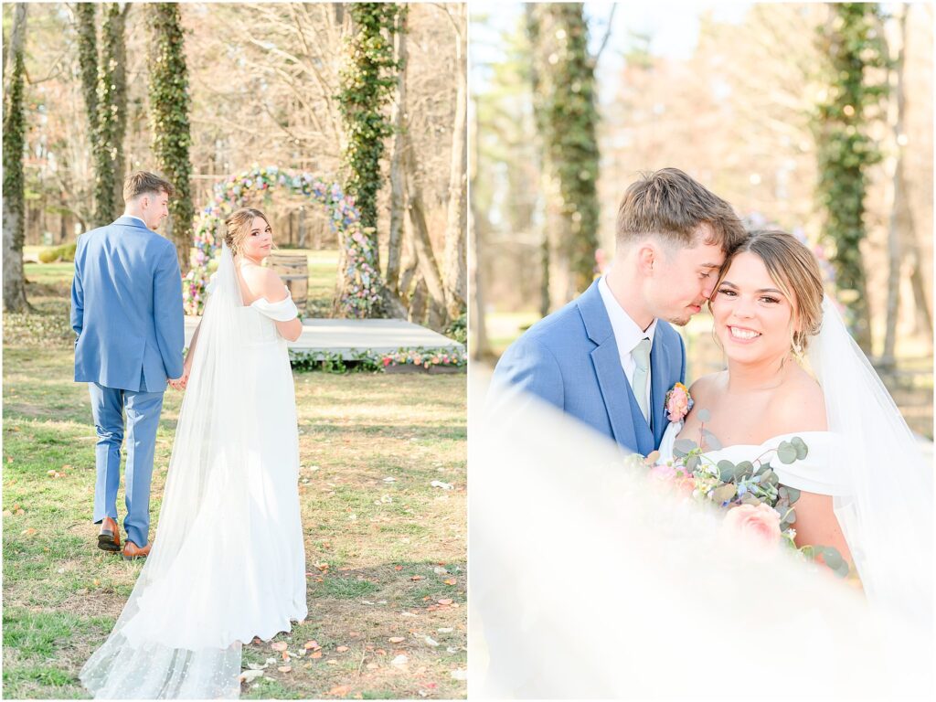 Bride and groom photos The Red Barn At Sycamore Farm wedding