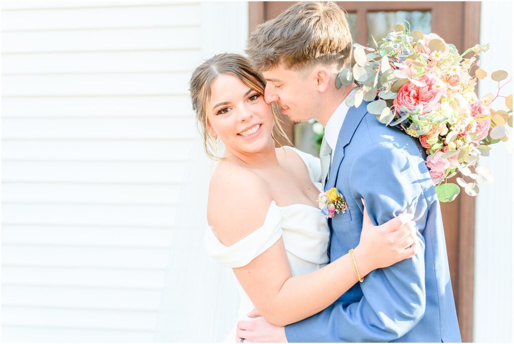 Bride and groom photos The Red Barn At Sycamore Farm wedding