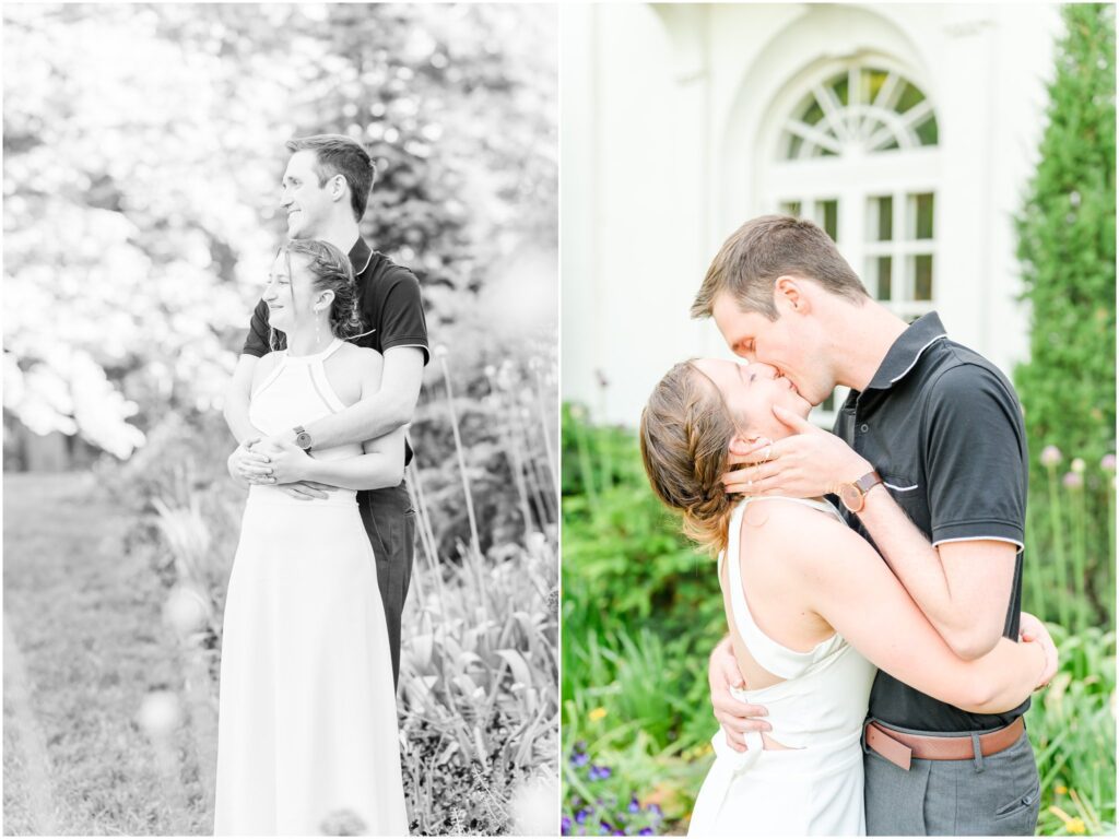 Newfields spring engagement session