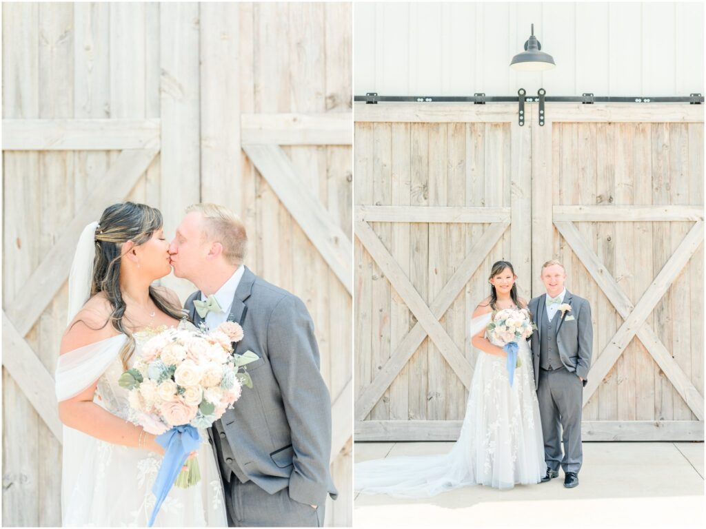 Bride and groom photos The Barn on Jericho wedding