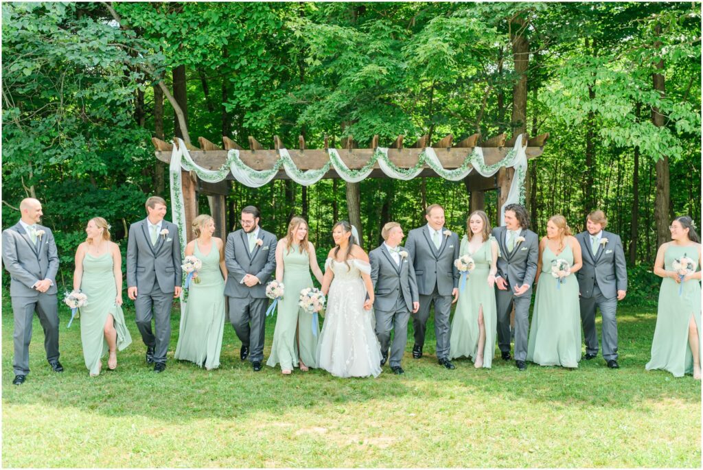Wedding party photos The Barn on Jericho wedding