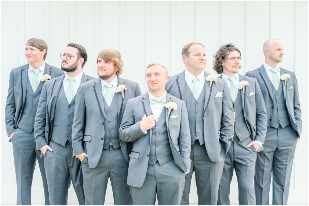 Wedding party photos The Barn on Jericho wedding
